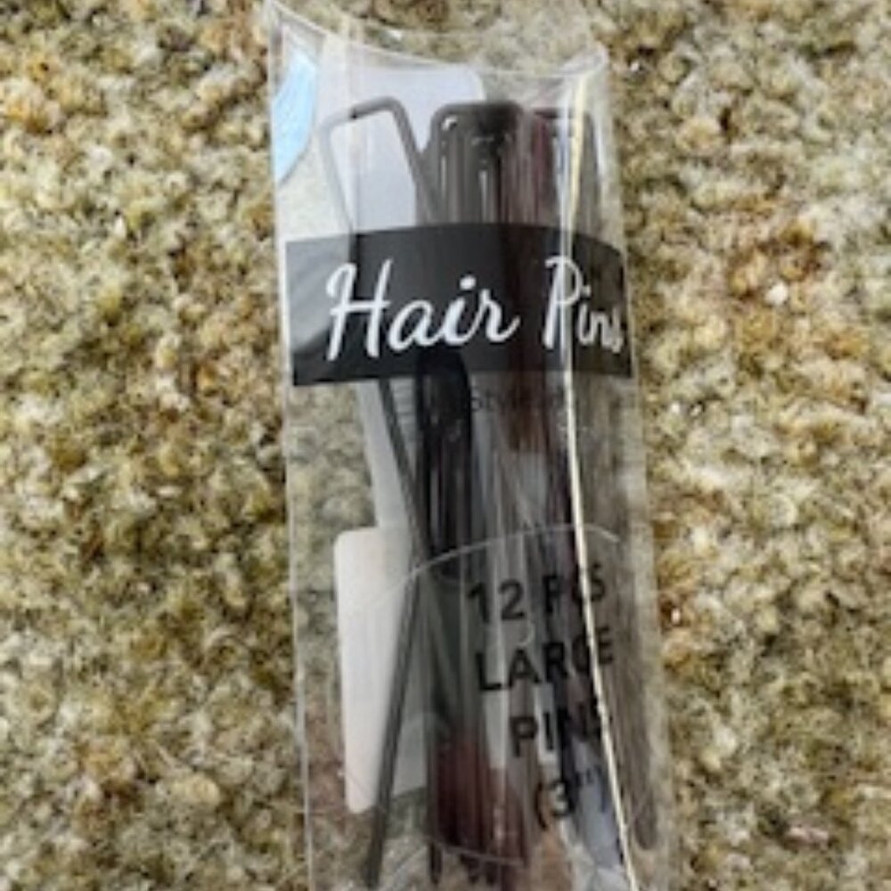 12 piece - 3" Hair Pins - Brown